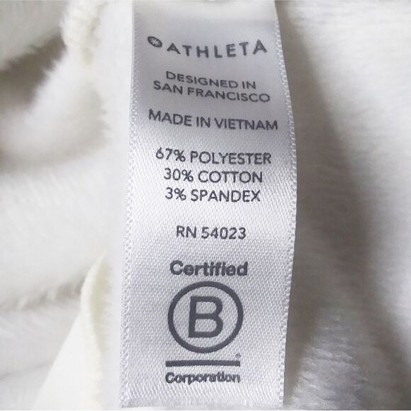 Athleta Cozy Karma Asym Pullover Sweatshirt Dress Cream XXS - Picture 8 of 9